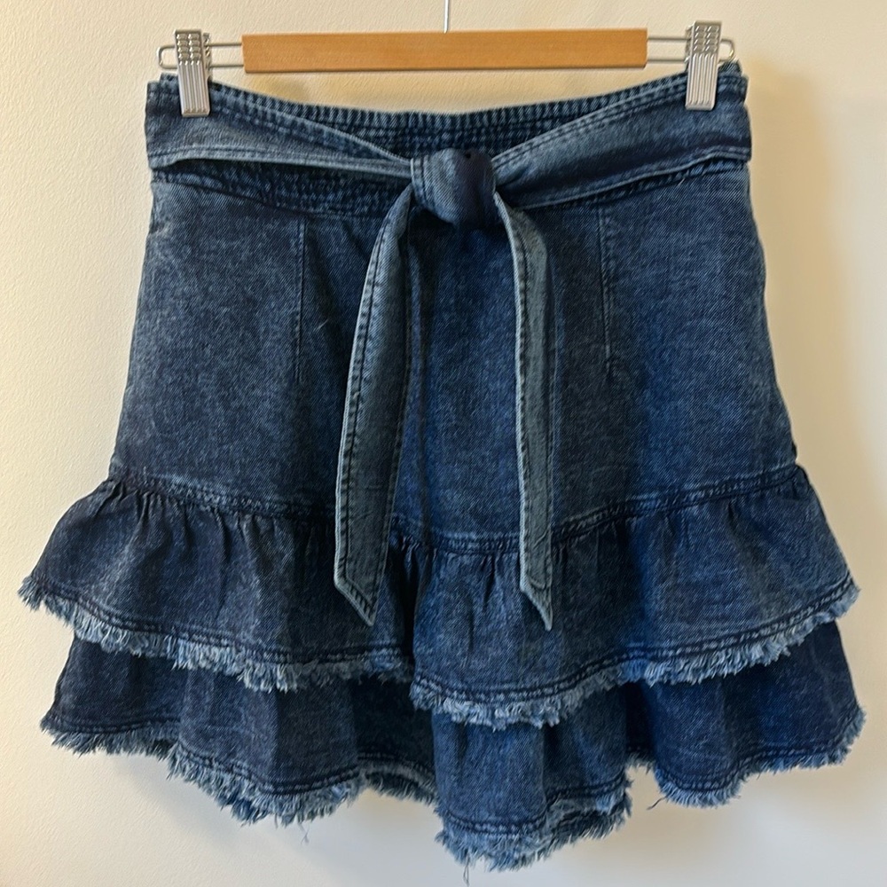 NWT! ANTHROPOLOGIE skirt with ruffles, Sz S. - Picture 2 of 9